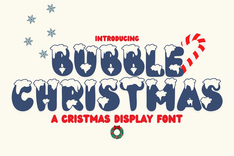 Bubble Christmas Font