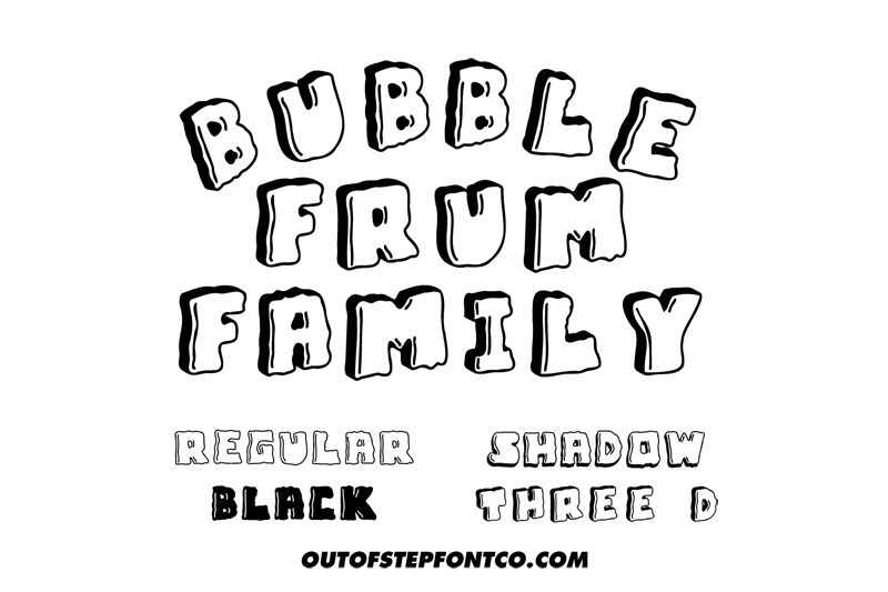 Bubble Frum Schriftart
