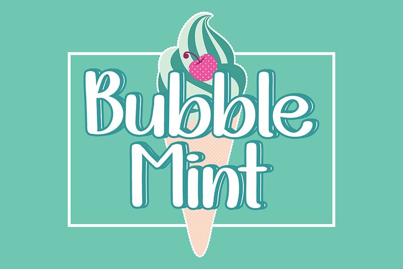 Bubble Mint Czcionka