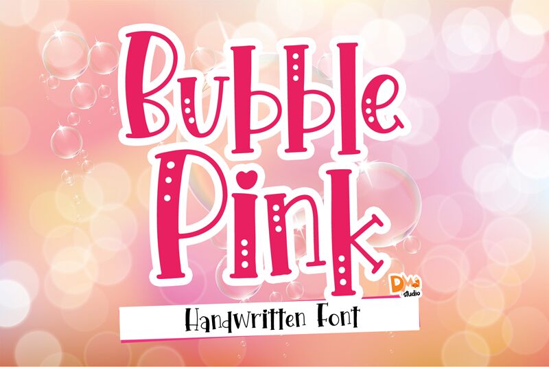 Bubble Pink Schriftart