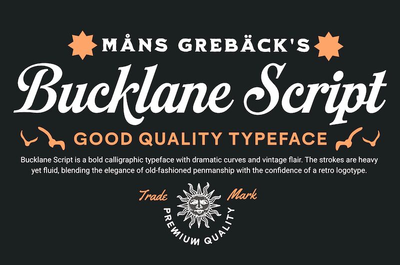 Bucklane Script Carattere