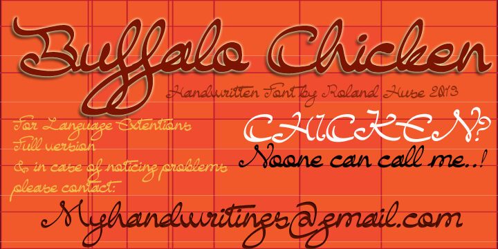 Buffalo Chicken Schriftart