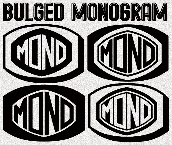 Bulged Monogram Font