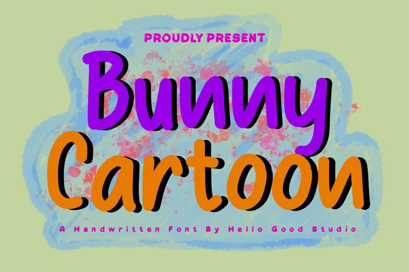 Bunny Cartoon — Prezentacja czcionki