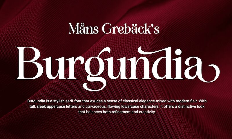 Burgundia Czcionka