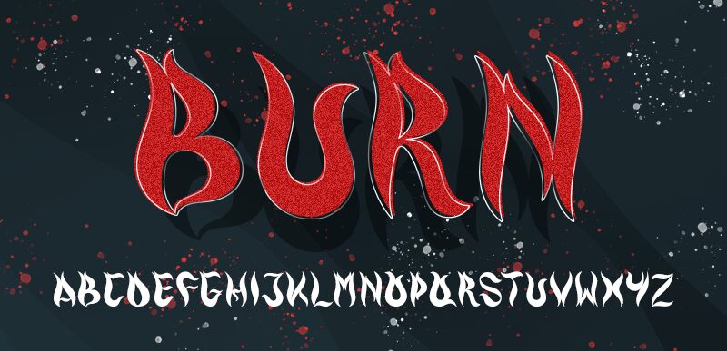 Burn Шрифт