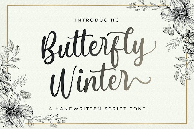 Butterfly Winter Druh písma
