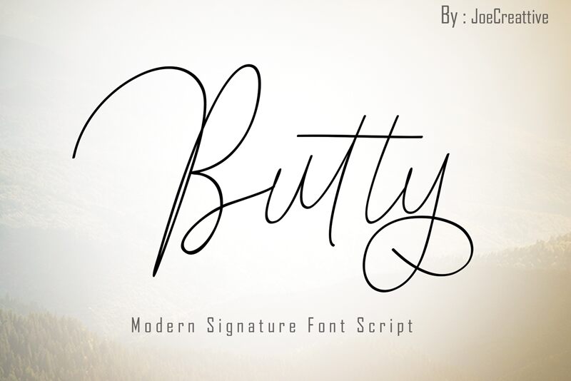 ButtyScript Schriftart