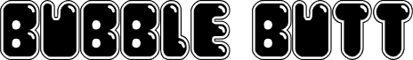 Anteprima del carattere Bubble Butt Academy Italic