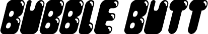 Anteprima del carattere Bubble Butt Condensed Italic