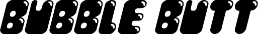 Anteprima del carattere Bubble Butt Italic