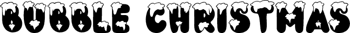 Bubble Christmas carattere