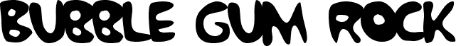 Preview of the Bubble Gum Rock BTrial font