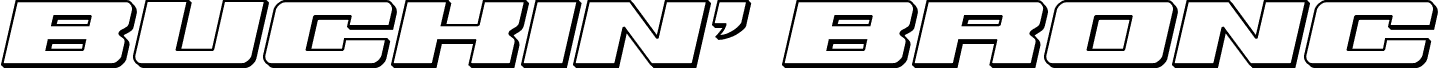 Ukážka písma Buckin' Bronc 3D Italic