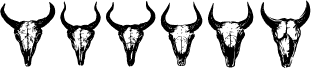 Anteprima del carattere Bull Skulls Regular