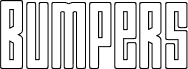 Bumpers 03 outline Regular 字体