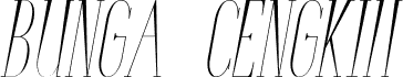 Bunga Cengkih Italic