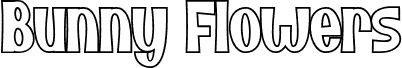 Bunny Flowers Outline