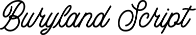 Buryland Script Regular DEMO