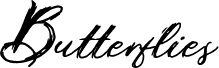 Butterflies Brushフォントのプレビュー