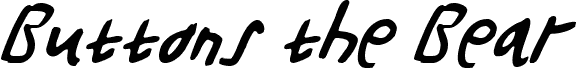 Buttons the Bear Light Italic