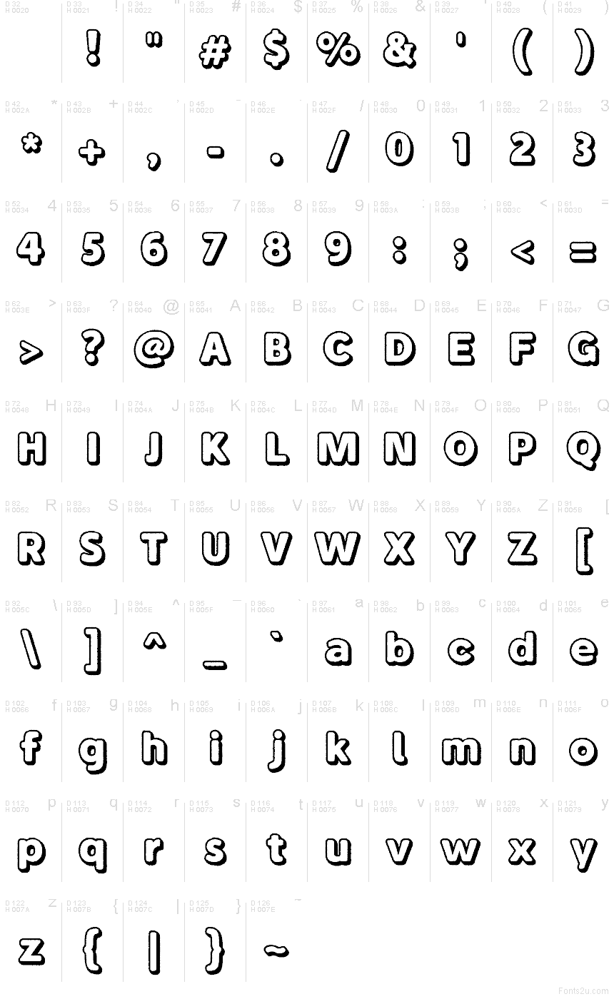 Latin de base - Table de caractères