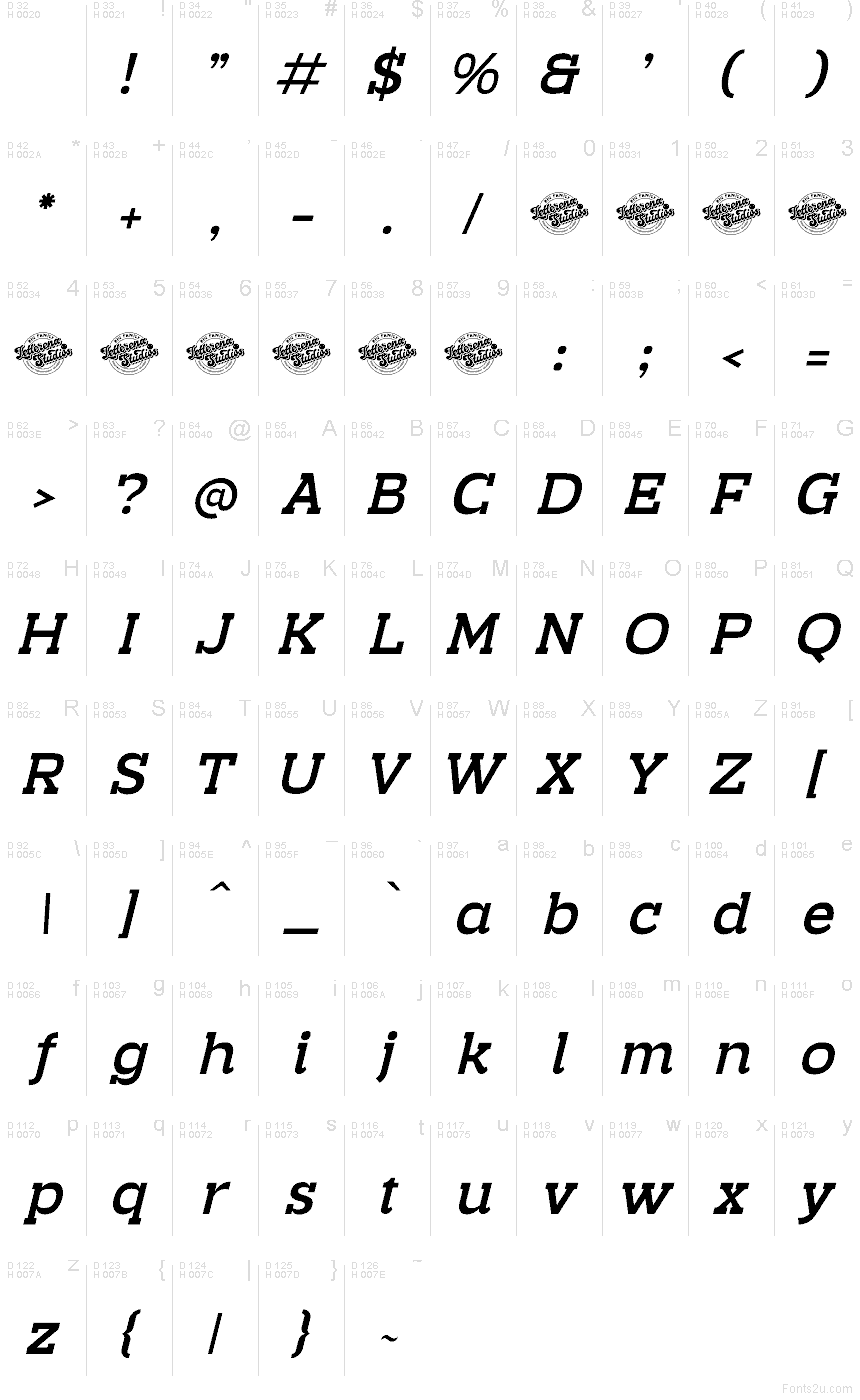 Latin de base - Table de caractères