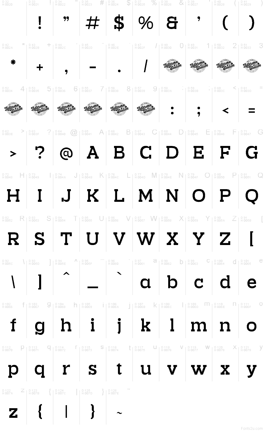 Latin de base - Table de caractères