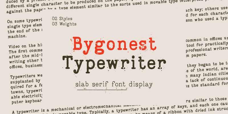 Bygonest Typewriter Czcionka