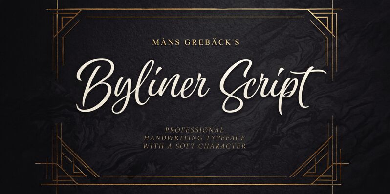 Byliner Script PERSONAL USE Regular — Presentación de la fuente