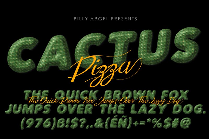 CACTUS PIZZA Schriftart