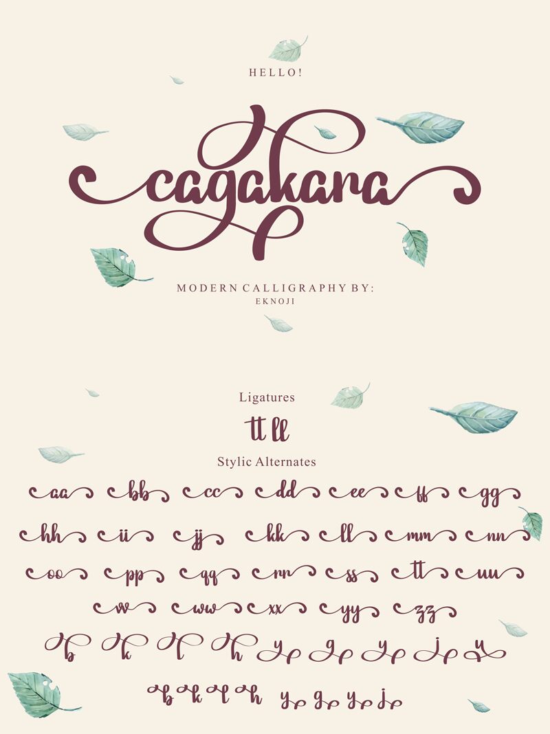 Cagakara Schriftart