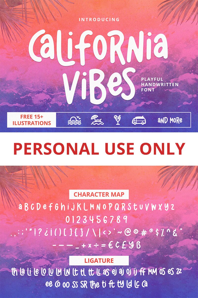 California Vibes Schriftart