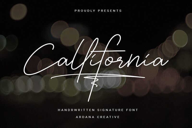 Callifornia Signature Czcionka