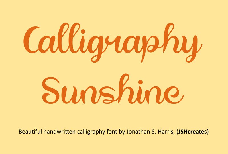 Calligraphy Sunshine Schriftart
