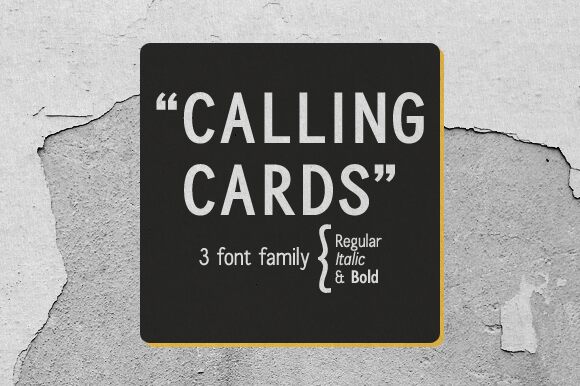 Calling Cards الخط