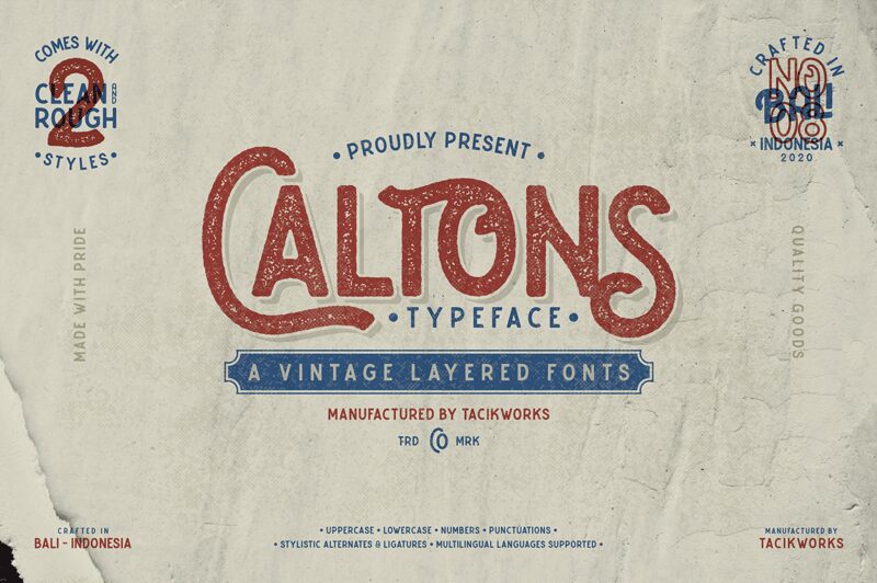 Caltons Typeface Czcionka