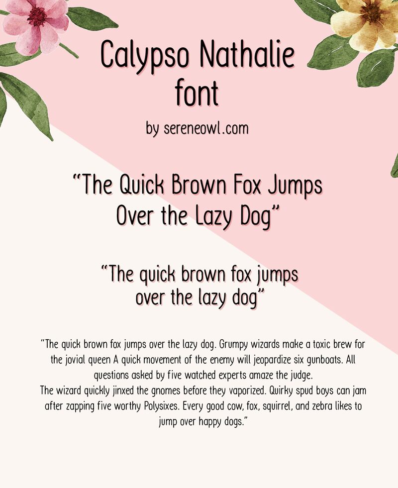 Calypso Nathalie Schriftart