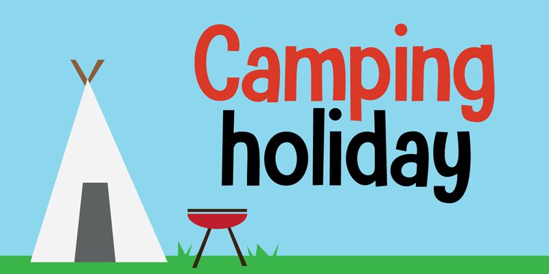 Camping Holiday Schriftart