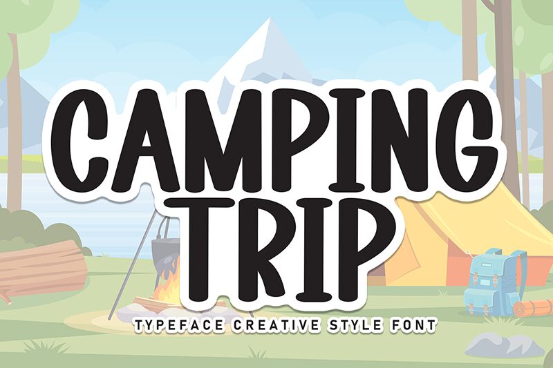 Camping Trip Schriftart