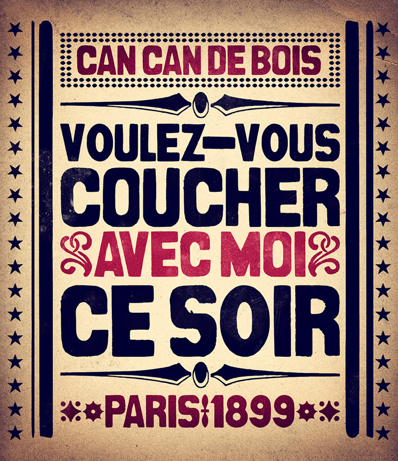 CanCan de Bois Schriftart