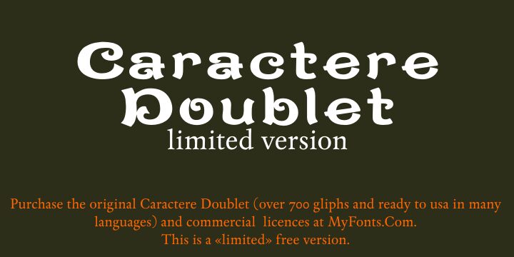 CaractereDoublet Schriftart