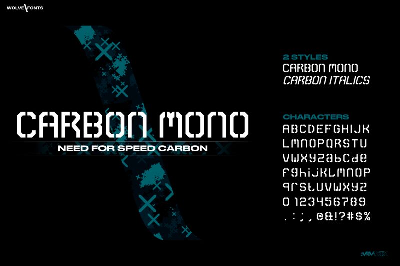 Carbon Mono  Schriftart