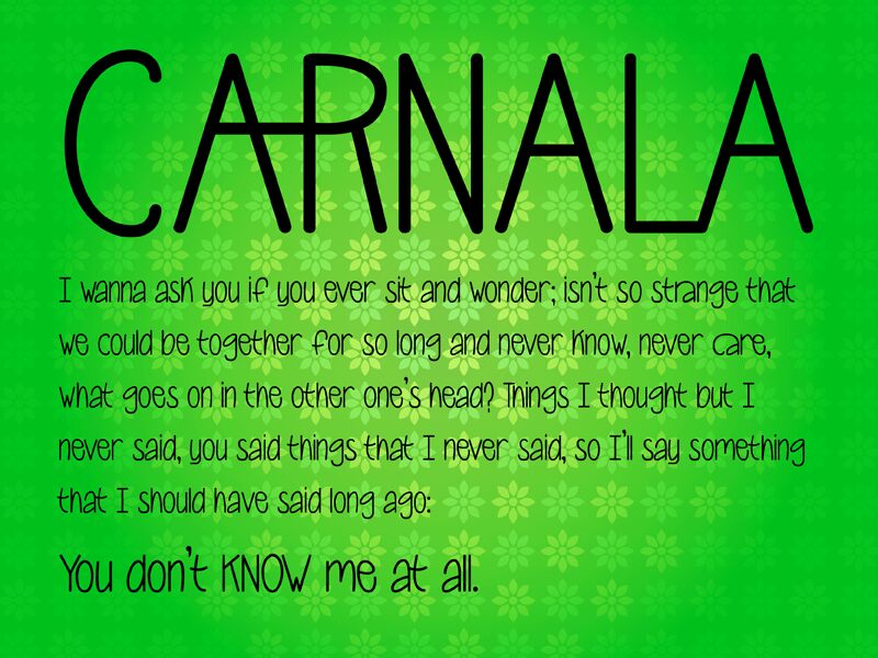 Carnala Schriftart