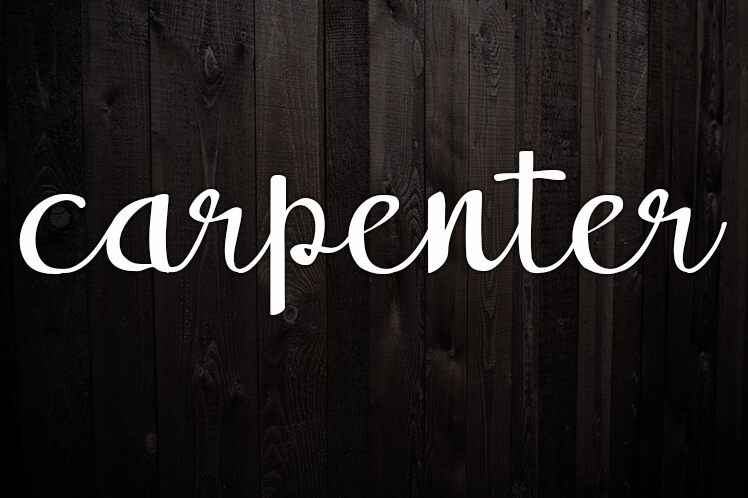 carpenter Schriftart