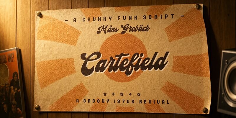 Cartefield PERSONAL USE Regular font presentation and specimen