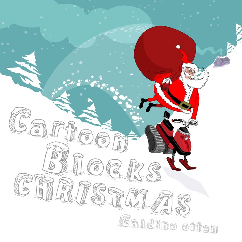 Cartoon Blocks Christmas Schriftart