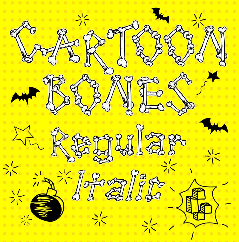 Cartoon Bones Schriftart