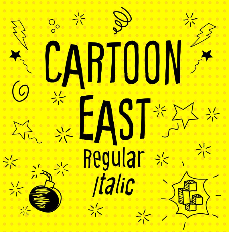 Cartoon East Schriftart