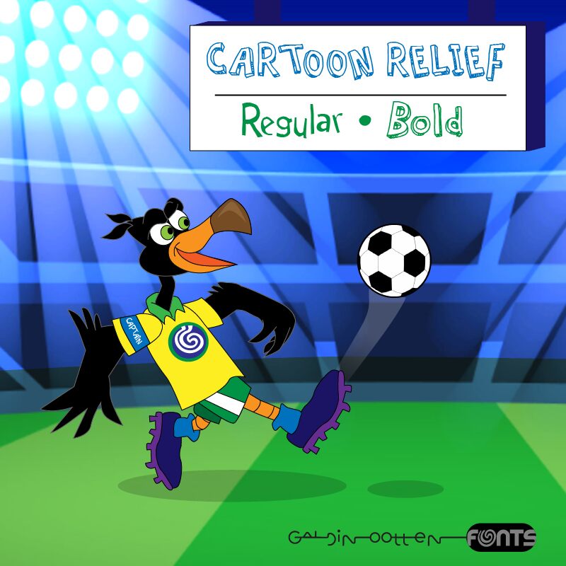 Cartoon Relief Schriftart